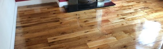 Living room wood floor sand and seal