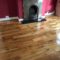 Living room wood floor sand and seal